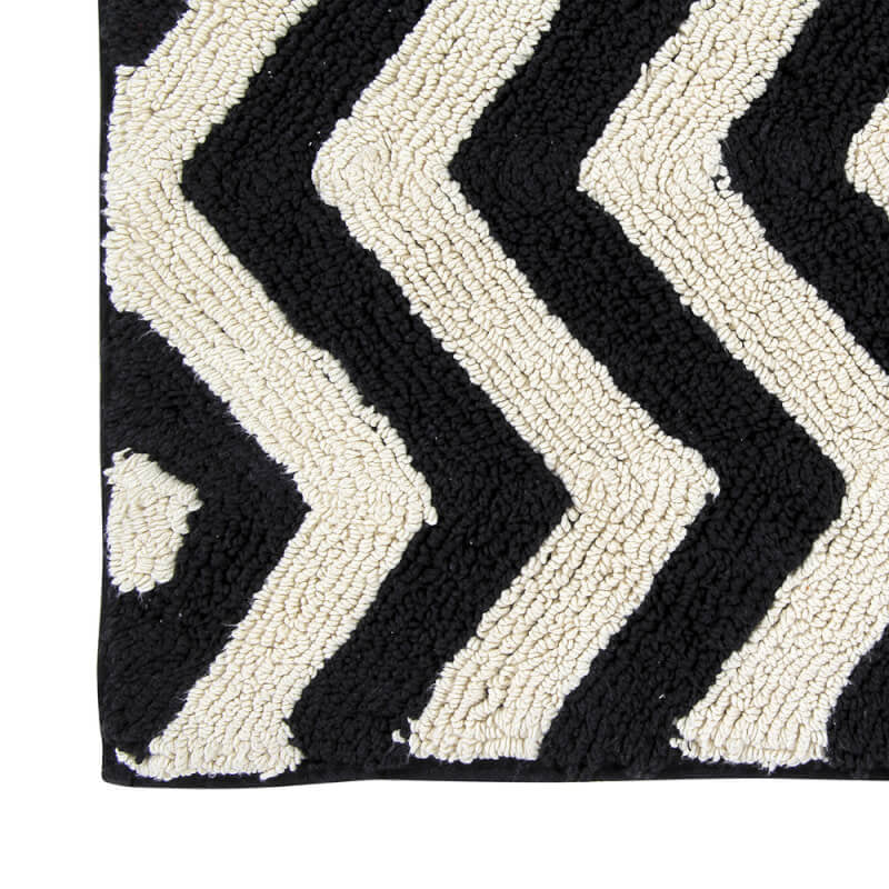 Lorena Canals Zig-Zag Black & Beige 140x200cm (Rug)