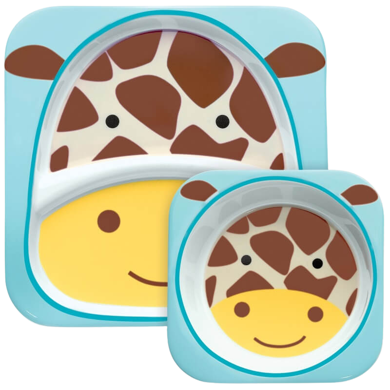 Skip Hop動物園主題桌上美耐皿套裝 - 長頸鹿