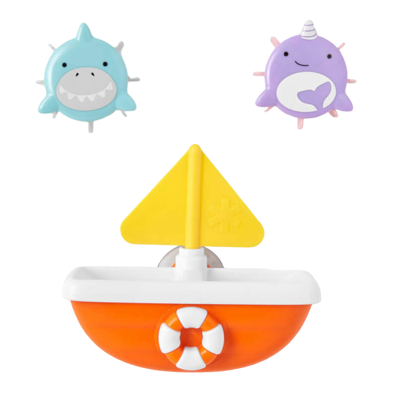 Skip Hop Zoo Tip & Spin Boat - Shark/Narwhal