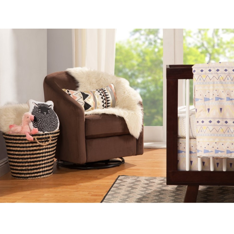 babyletto madison swivel glider mocha