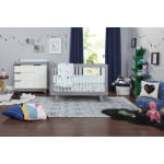 Babyletto Hudson 3-in-1 Convertible Crib - Grey / White