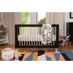 Babyletto Lolly 3-In-1 Convertible Crib - Black / Washed Natural