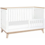 Babyletto Scoot 3-in-1 Convertible Crib - White / Washed Natural