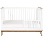 Babyletto Scoot 3-in-1 Convertible Crib - White / Washed Natural