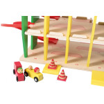 Moulin Roty 風車工紡 小小大城市系列 - 兒童邏輯和設計醒覺大型木製停車場 62x29x38.5cm