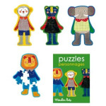 Moulin Roty 風車工紡 Les Popipop Puzzle-Pop Characters 17x13cm