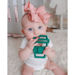 Itzy Ritzy Chew Crew Silicone Baby Teether - Latte