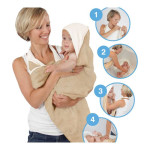 Cuddledry Baby Apron Bath Towel - Grey