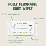 Naty Eco by Naty 100% Flushable Toilet Wipes 42s