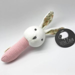 Little Caleb Organic Stick Rattle - Bunny 18cm