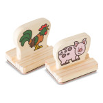 Melissa & Doug My First Wooden Stamp Set - Farm Animals