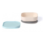 Miniware Snack Bowl Set (PLA Suction Bowl & Silicone Cover) - Vanilla / Aqua